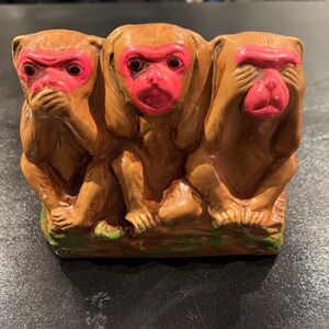 Three Wise Monkeys vintage Japan bank